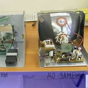 замена мониторов ЭЛТ CRT на LCD TFT ЖКИ на системах ЧПУ станка ремонт